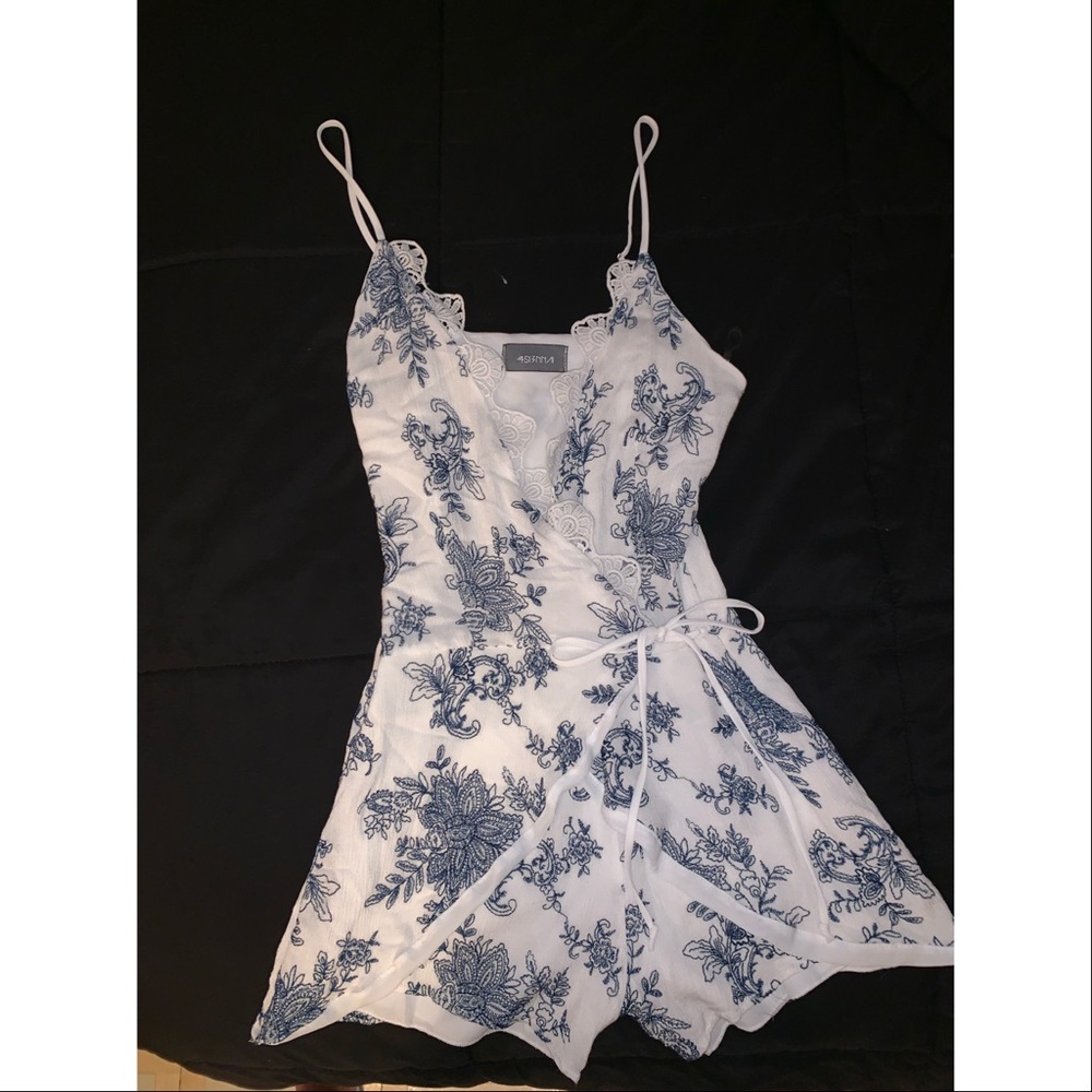 White and blue 🌸 romper!